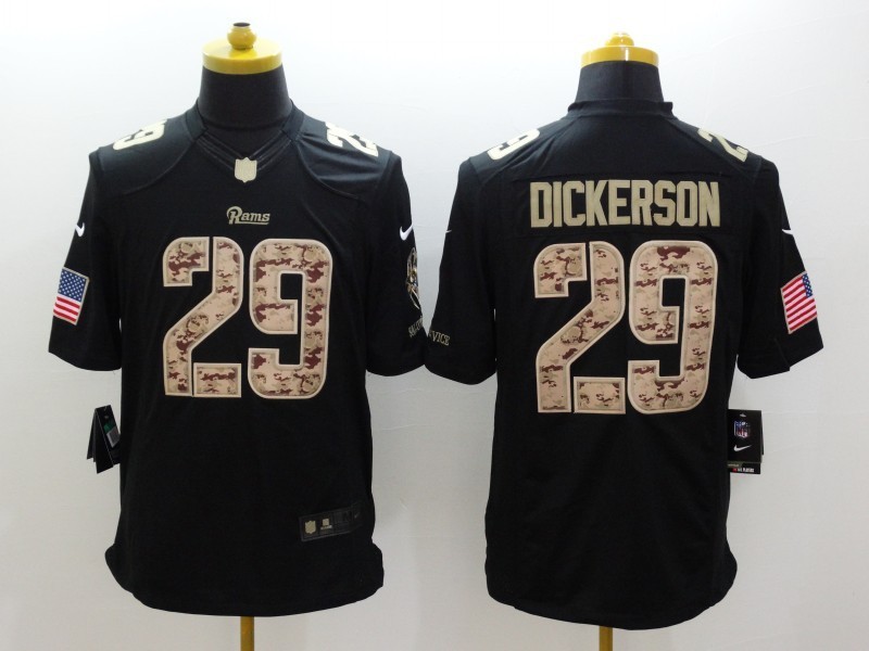 Men's Los Angeles Rams Eric Dickerson #29 Black Jersey